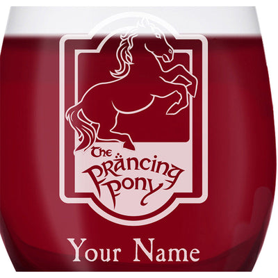 The Lord of the Rings The Prancing Pony Pub Personalized Laser Engraved Stemless Glass