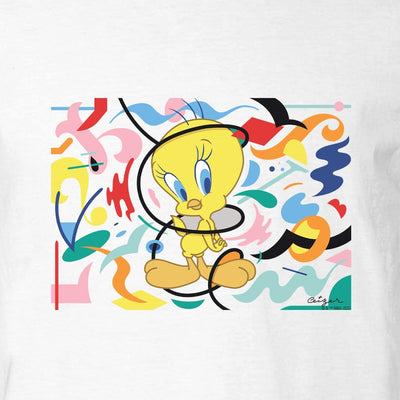 Looney Tunes Abstract Elements Adult Short Sleeve T-Shirt