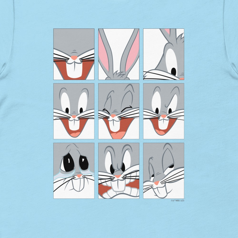 Looney Tunes Bugs Bunny Emotions Adult T-Shirt