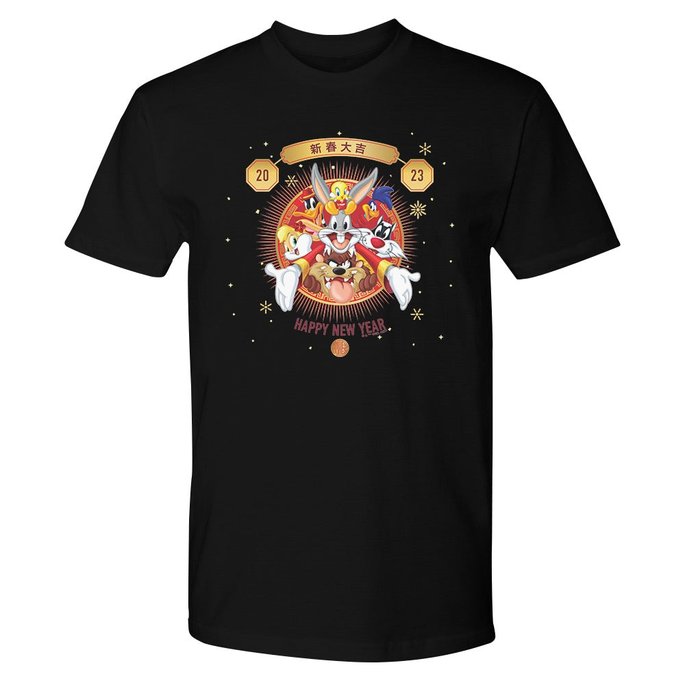 Looney Tunes Happy New Year Adult Short Sleeve T-Shirt