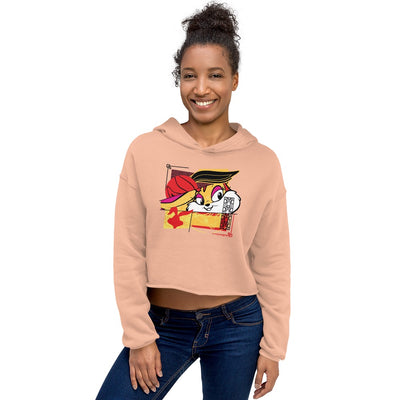 Looney Tunes Lola New Year Women's Fleece Crop Hooded Sweatshirt