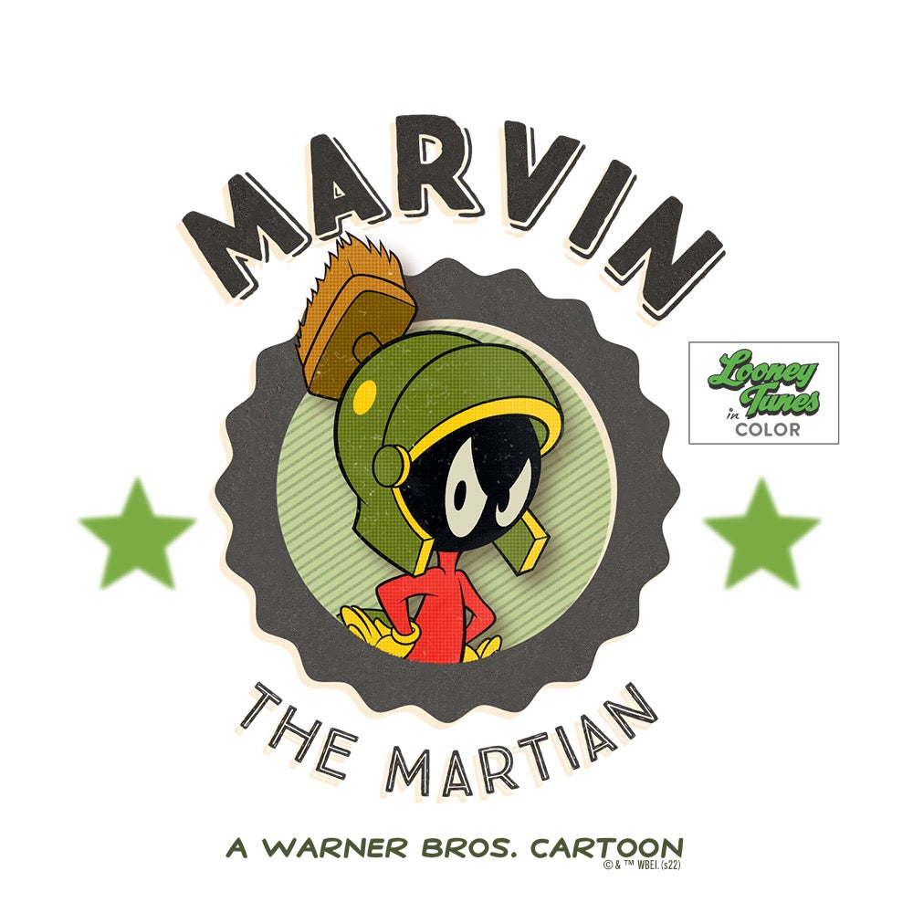 Looney Tunes Marvin the Martian Emblem Raglan