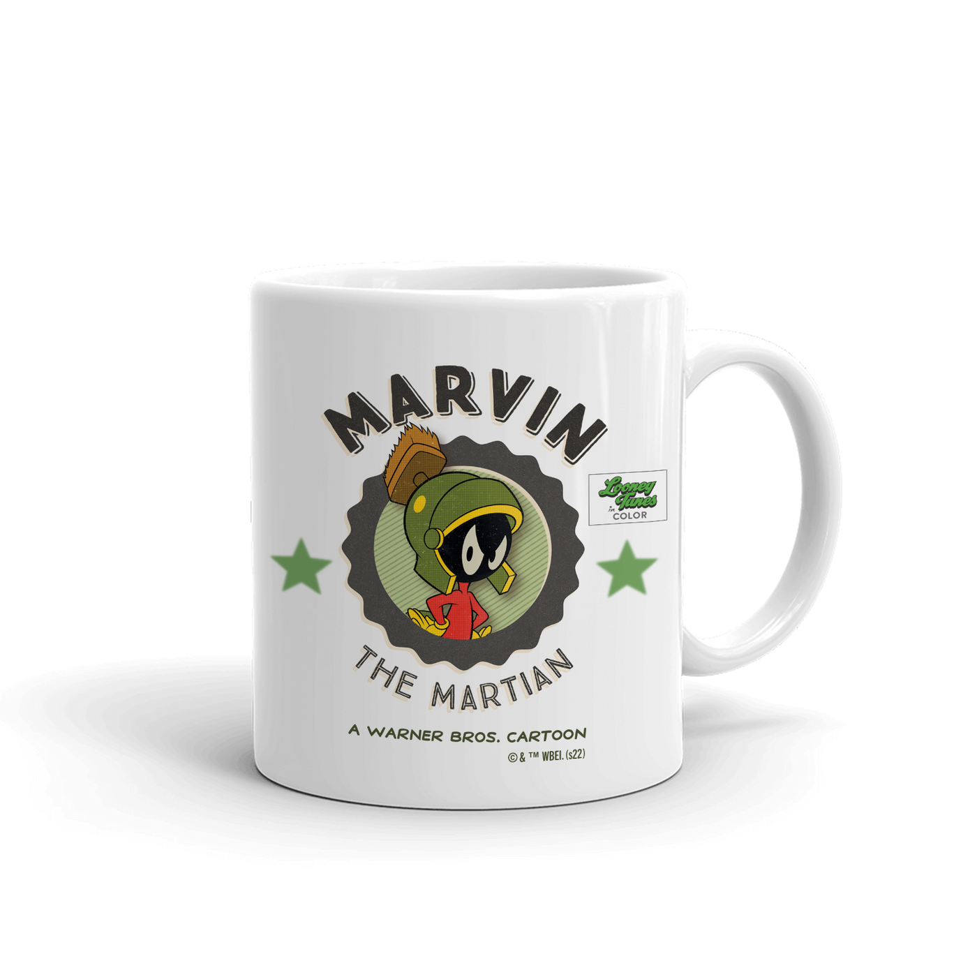 Looney Tunes Marvin the Martian Emblem White Mug