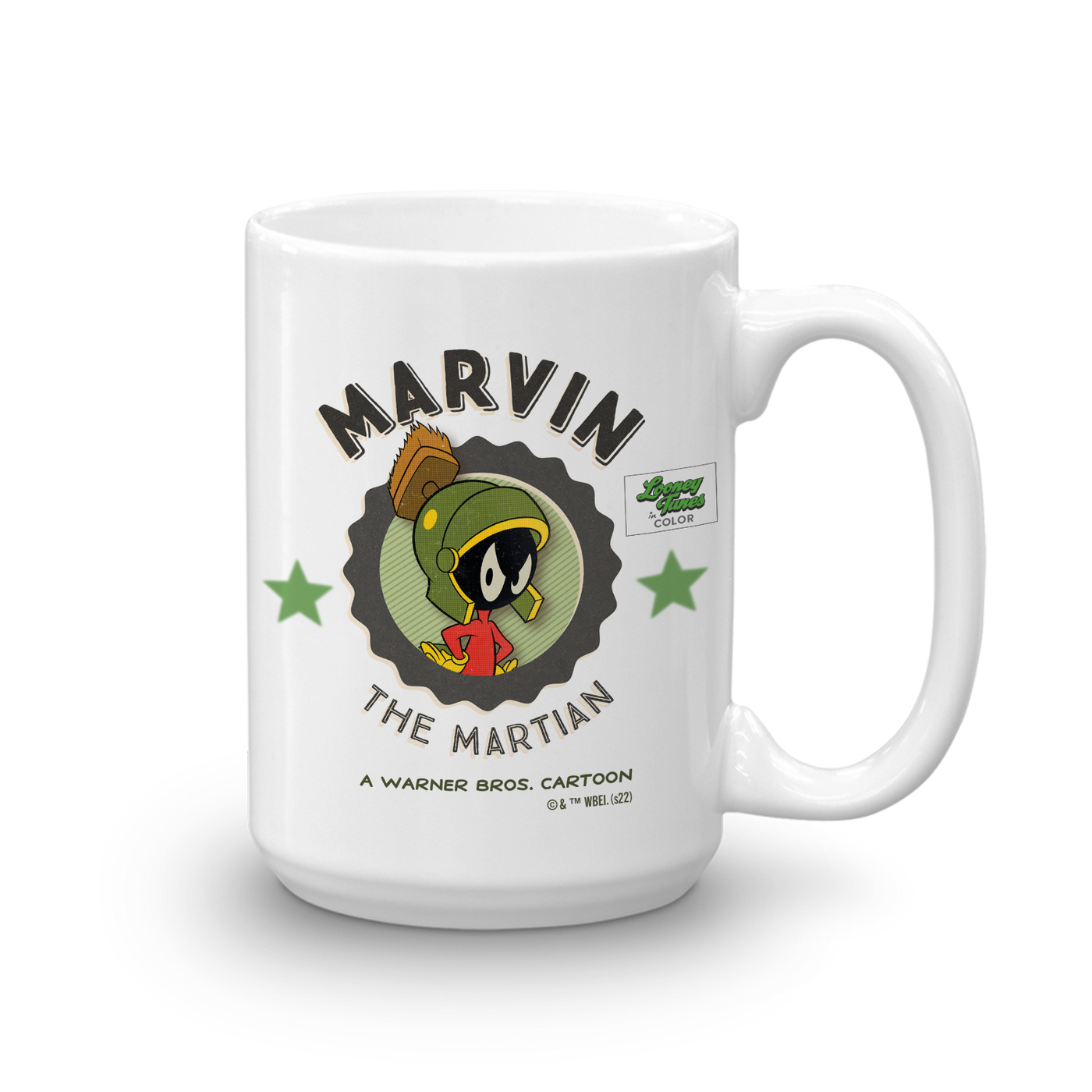 Looney Tunes Marvin the Martian Emblem White Mug