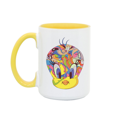 Looney Tunes Tweety Graffiti Head Two-Tone Mug