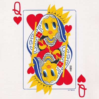 Looney Tunes Tweety Bird Queen of Hearts Adult T-Shirt