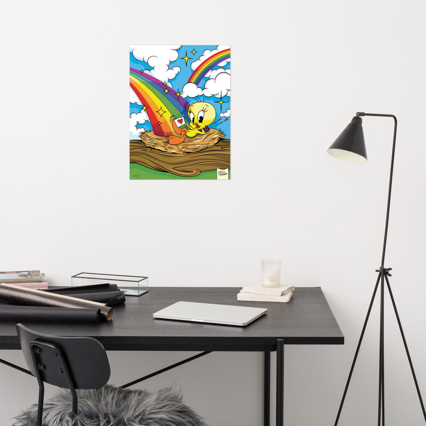 Looney Tunes Tweety Bird Rainbow Nest Poster