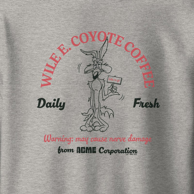 Looney Tunes Wile E.Coyote Coffee Cotton Crewneck