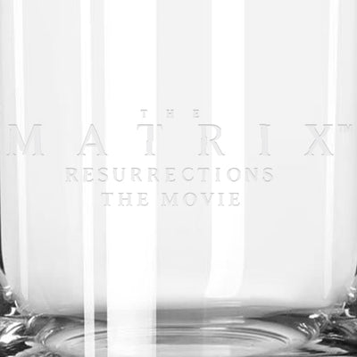 The Matrix Resurrections Logo Laser Engraved Rocks Glass