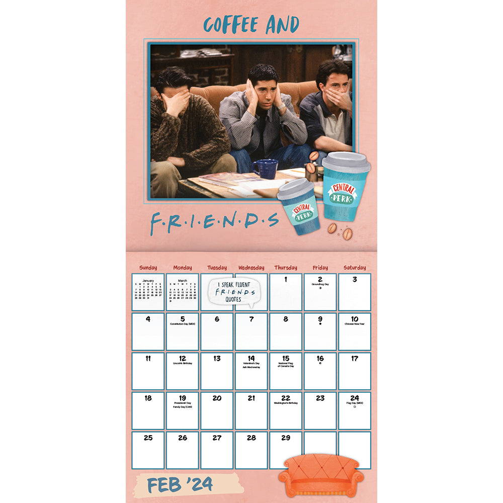 Friends 16-Month 2024 Mini Calendar