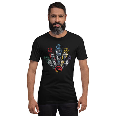 Mortal Kombat Character Emblems Adult T-Shirt