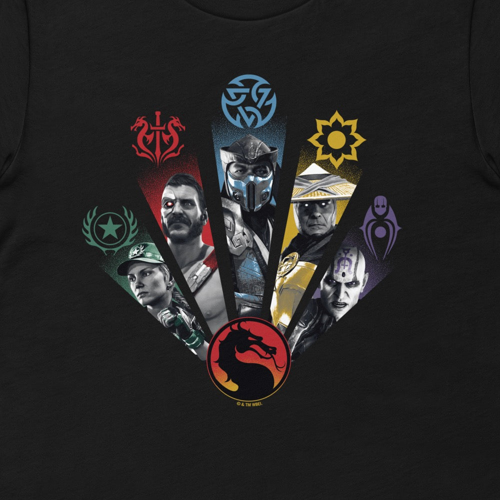 Mortal Kombat Character Emblems Adult T-Shirt