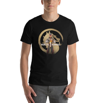 Exclusive Mortal Kombat 1 Gold Logo Adult T-Shirt
