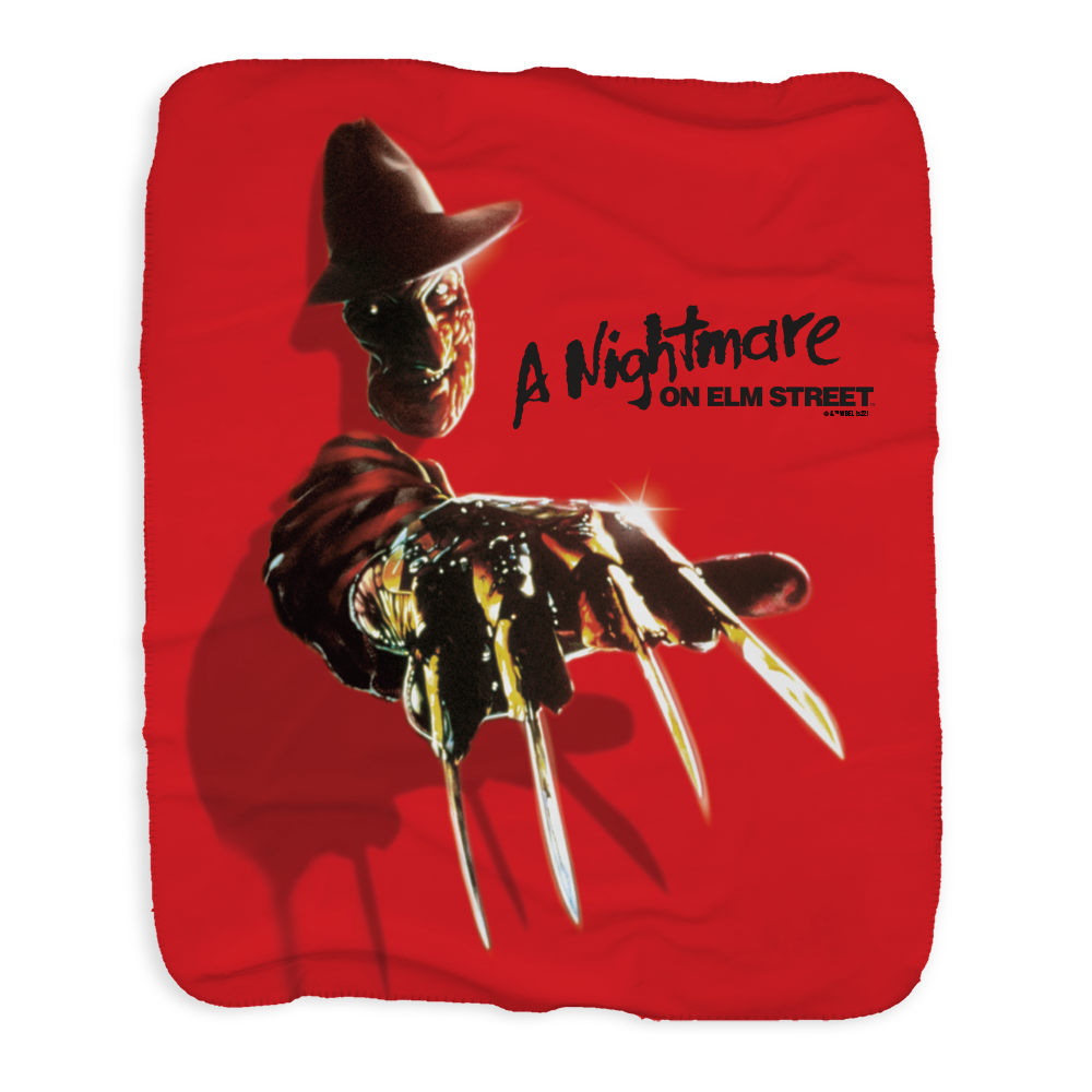 A Nightmare On Elm Street Freddy Airbrush Sherpa Blanket