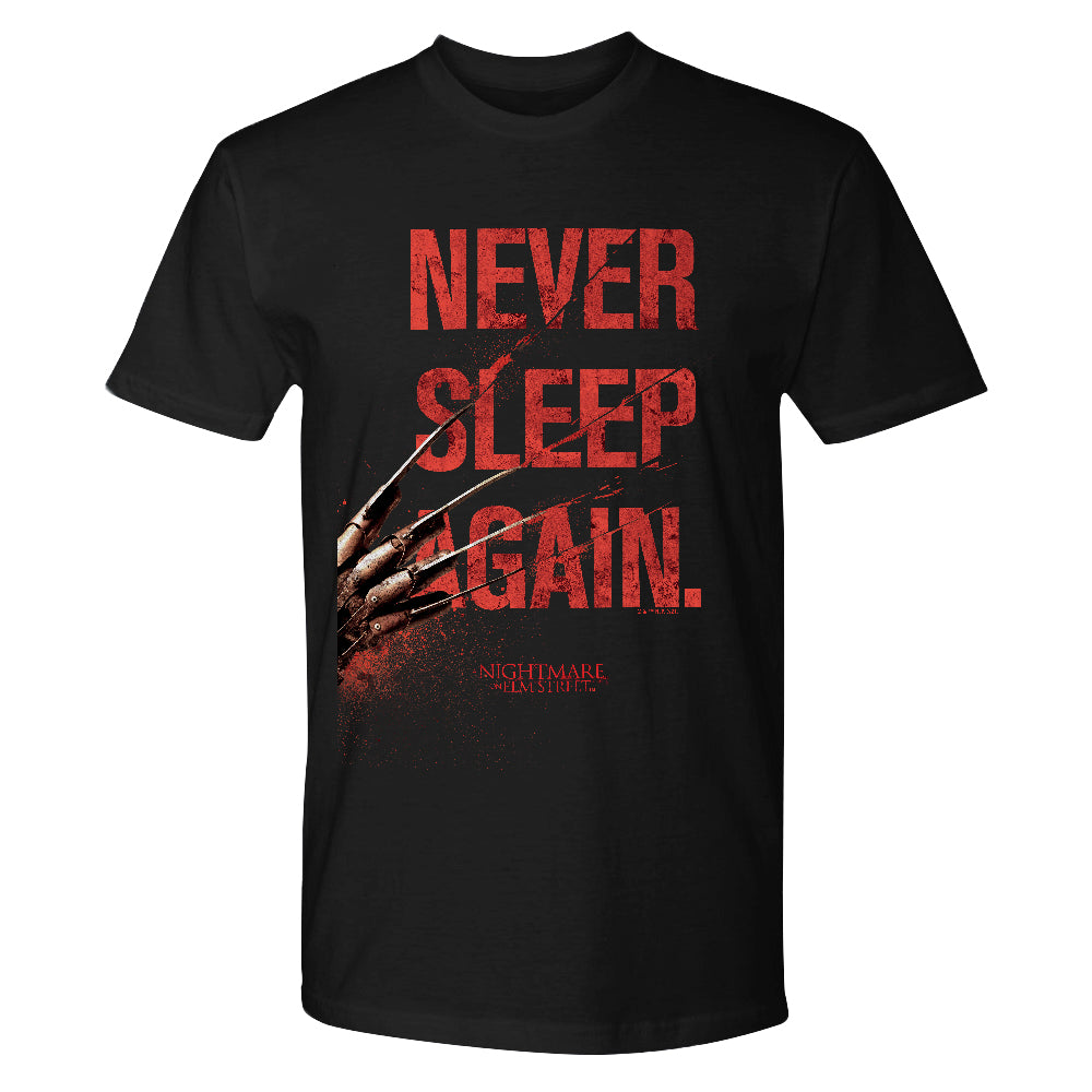 A Nightmare on Elm Street Never Sleep Again Adult Short Sleeve T-Shirt ...