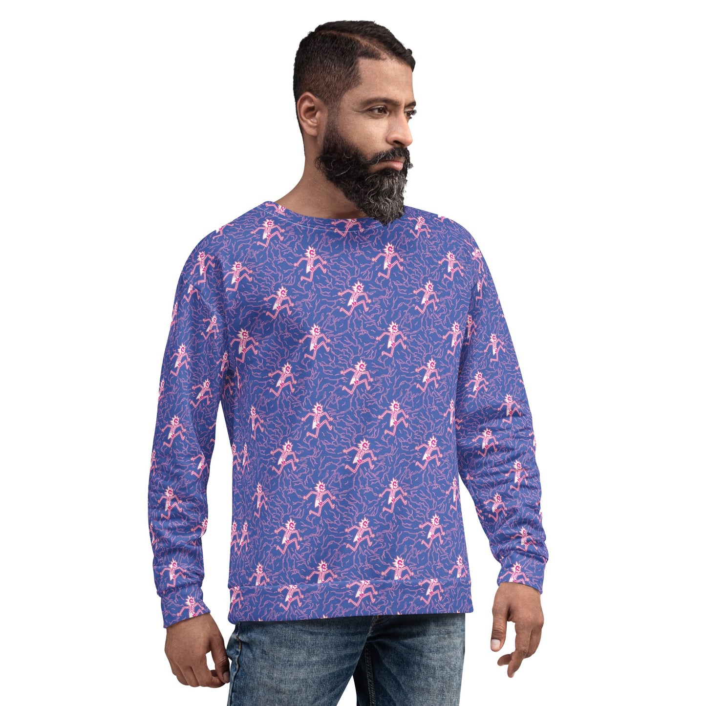 Rick and Morty 41 Pattern Unisex Crew Neck Sweatshirt