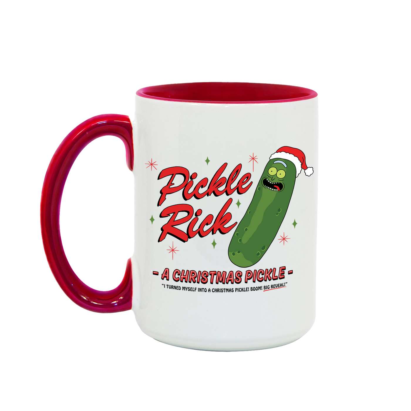 Rick and Morty Christmas Pickle Two-Tone Mug