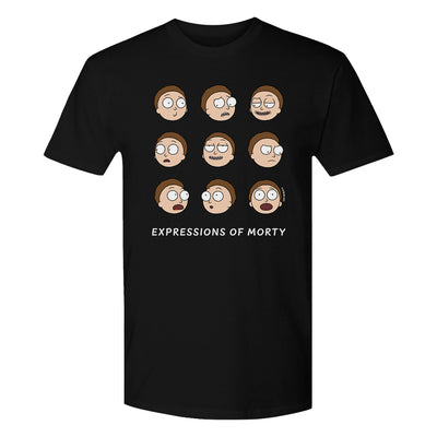 Rick and Morty Expressions Of Morty Adult Short Sleeve T-Shirt