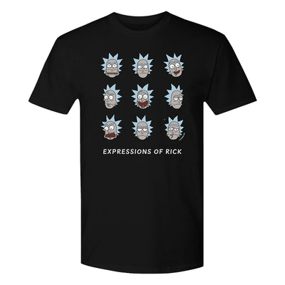 Rick and Morty Expressions Of Rick Adult Short Sleeve T-Shirt
