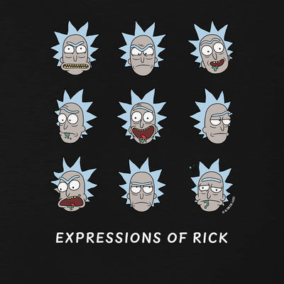 Rick and Morty Expressions Of Rick Adult Short Sleeve T-Shirt