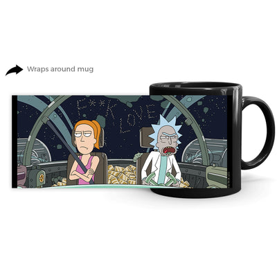 Rick and Morty F**k Love Black Mug