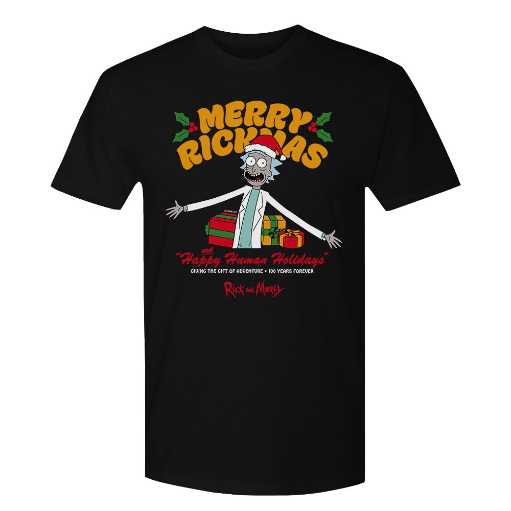 Rick and Morty Happy Human Holidays Adult Short Sleeve T-Shirt