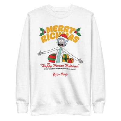 Rick and Morty Happy Human Holidays Unisex Fleece Pullover