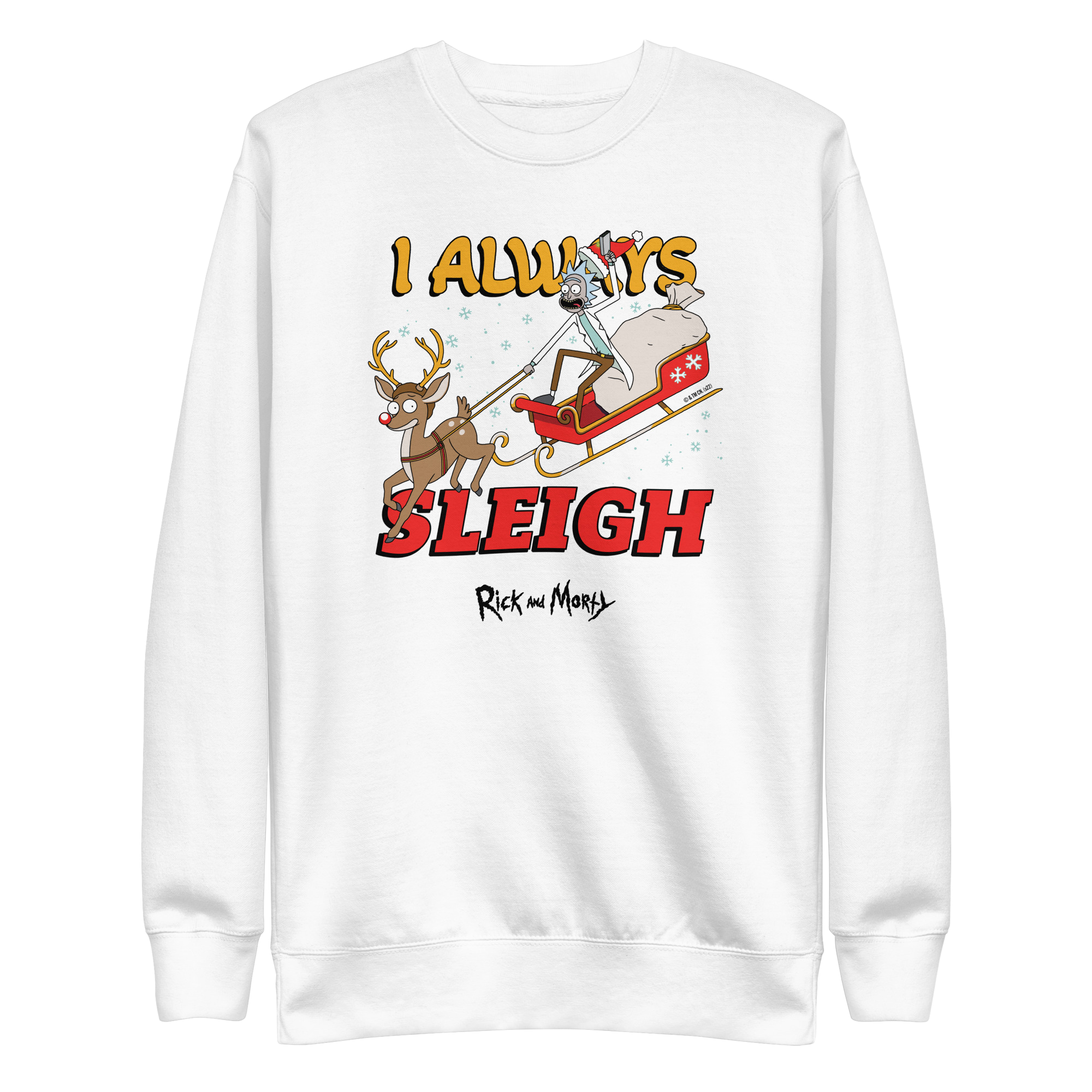 Rick and Morty I Always Sleigh Crewneck