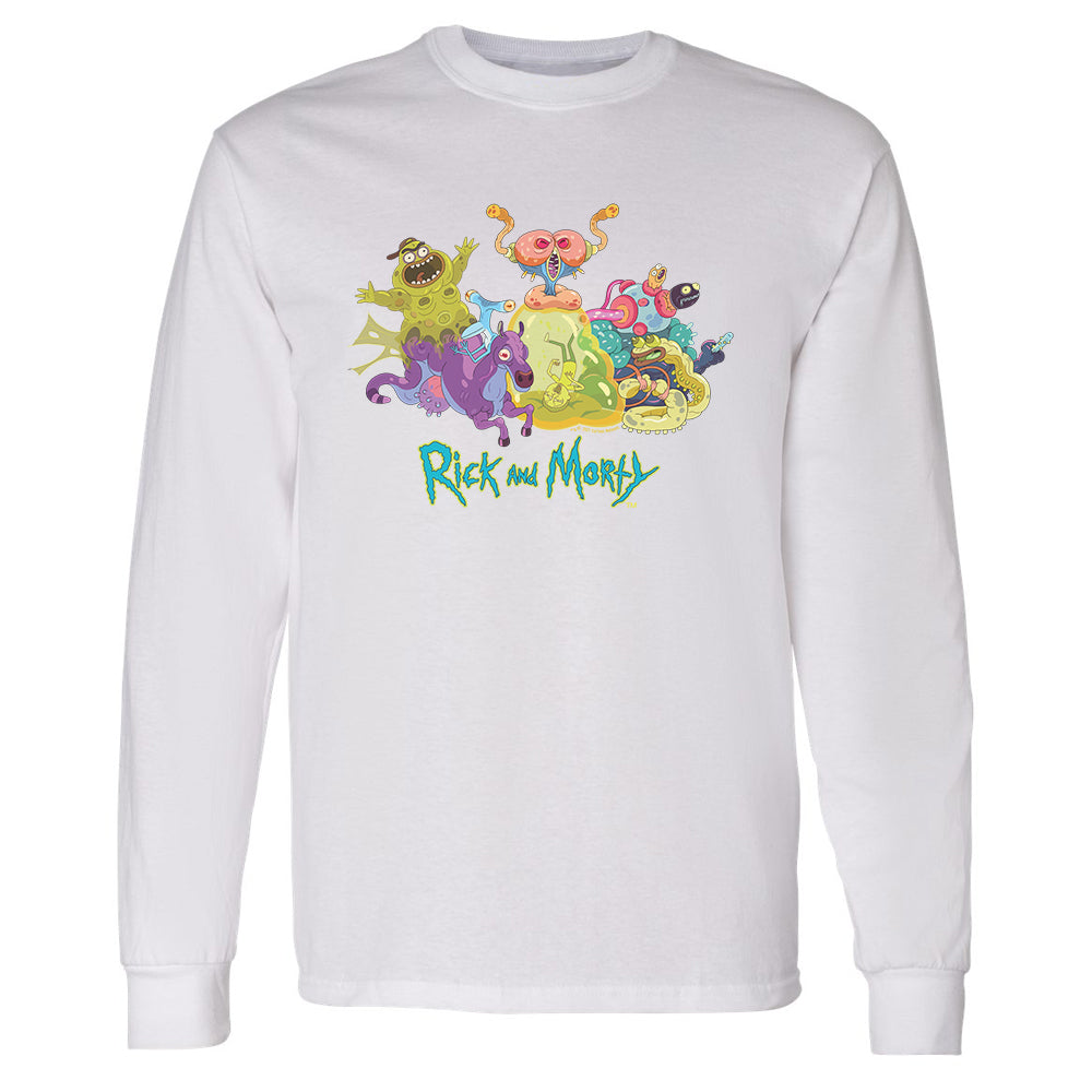 Rick and Morty Monster Montage Adult Long Sleeve T-Shirt