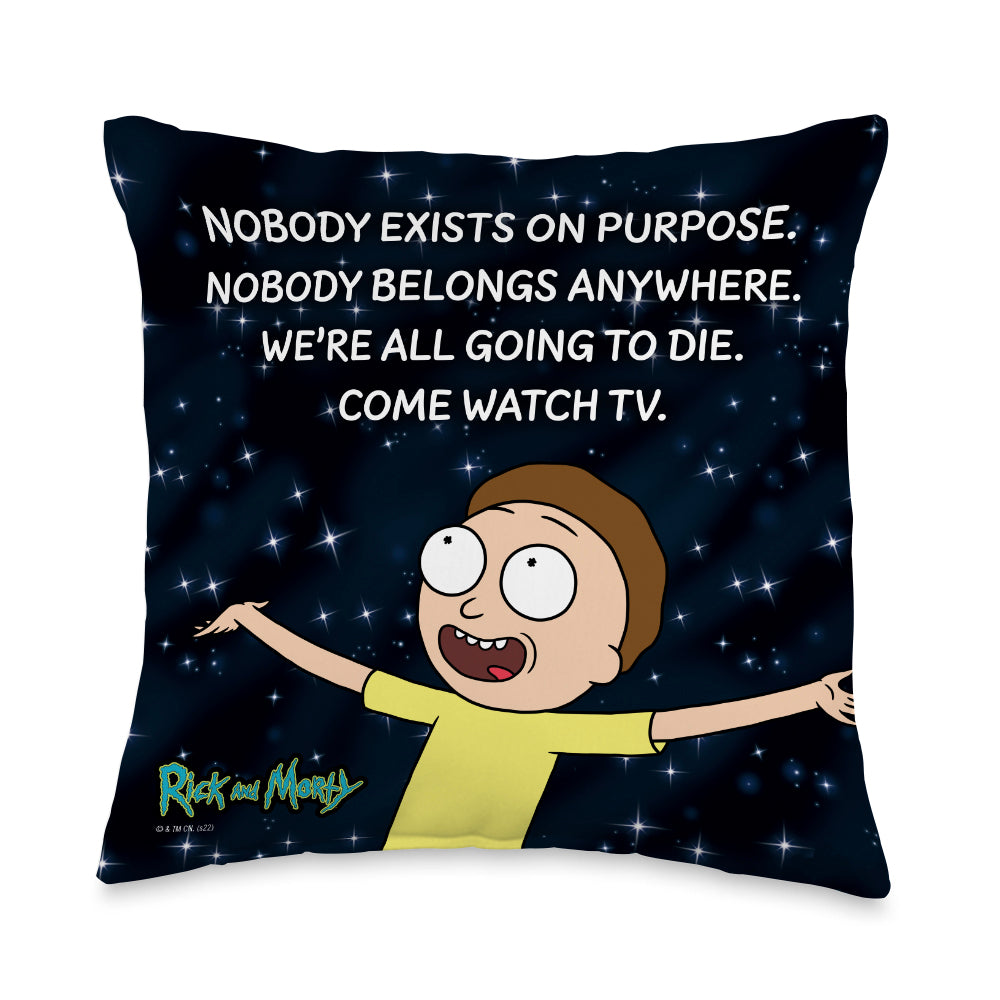 Rick and Morty Nobody Exists Throw Pillow