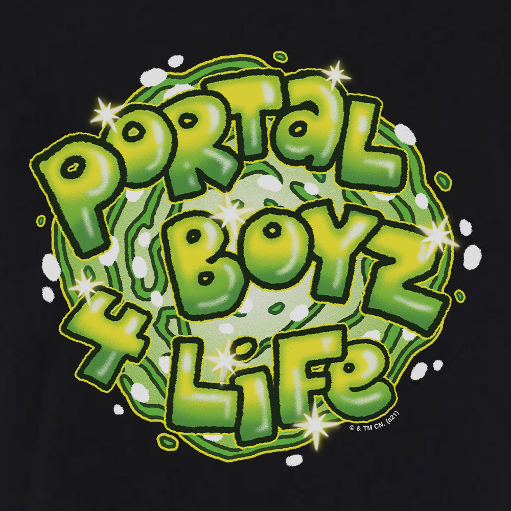 Rick and Morty Portal Boyz 4 Life Adult Short Sleeve T-Shirt