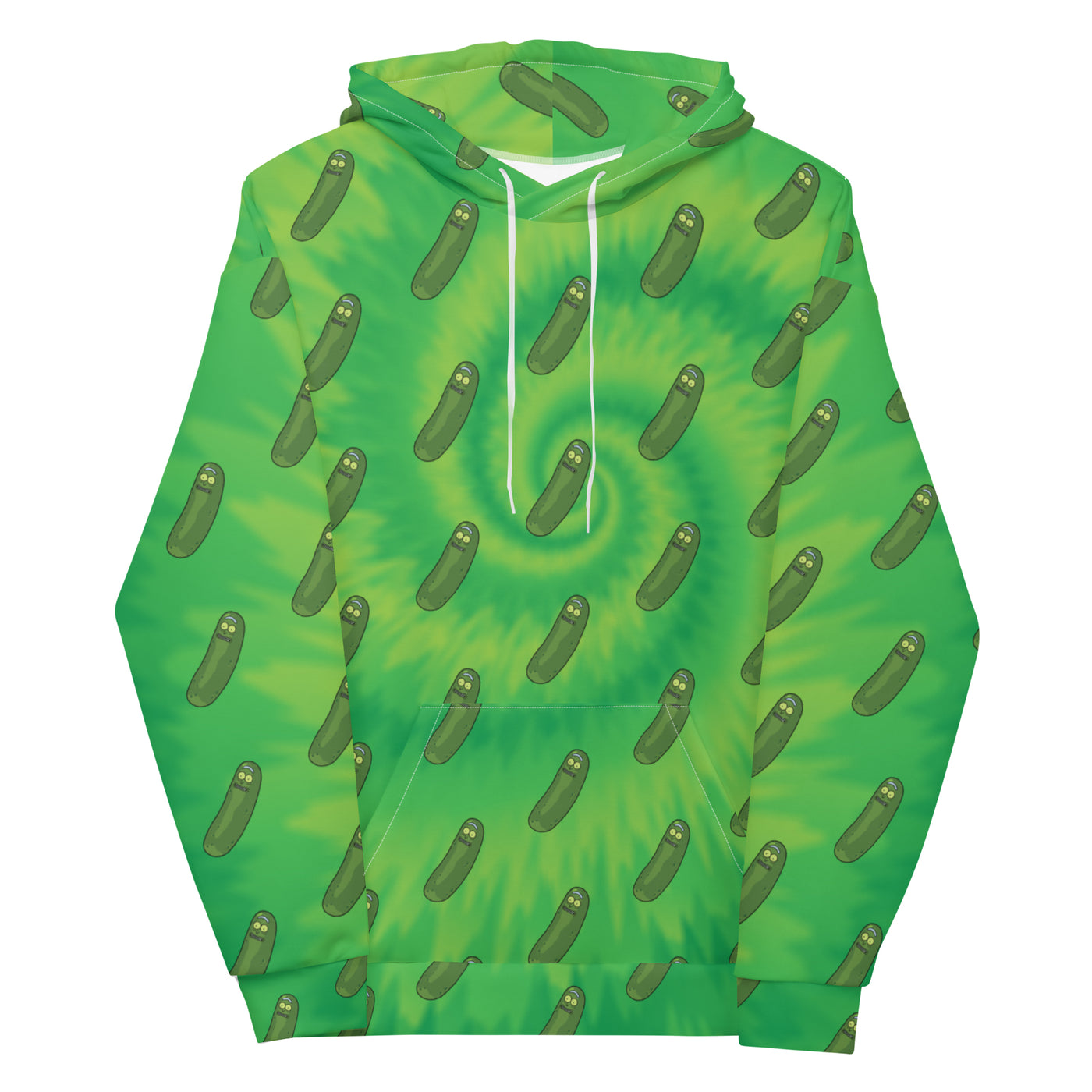 Rick and Morty Pickle Rick Pattern Hooded Sweatshirt