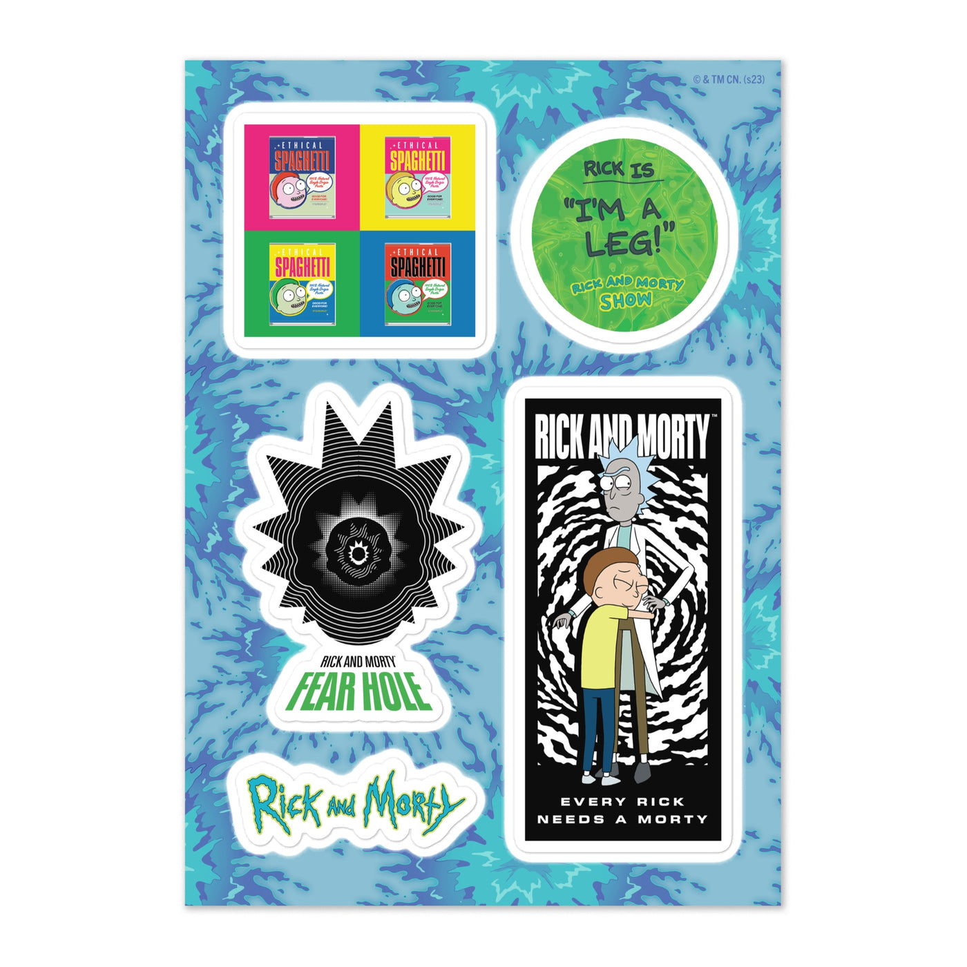 Rick and Morty Art Kiss-Cut Sticker Sheet