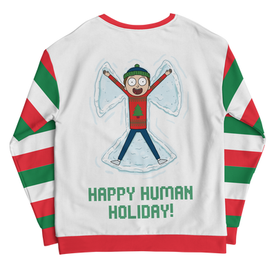 Rick and Morty Snow Angels Unisex Crew Neck Sweatshirt