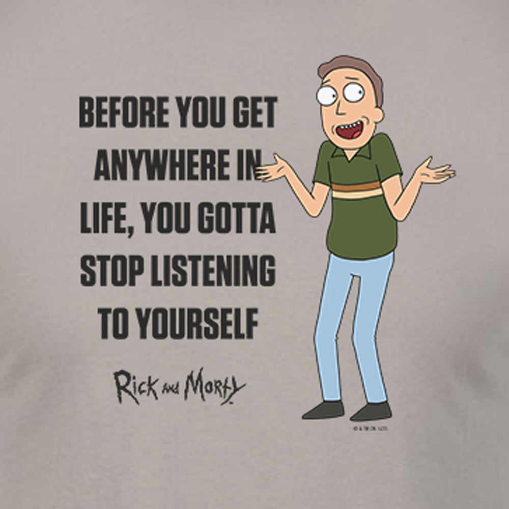 Rick and Morty Stop Listening Adult Short Sleeve T-Shirt