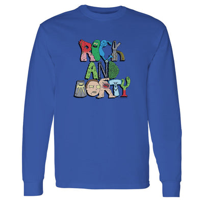 Rick and Morty Word Art Adult Long Sleeve T-Shirt