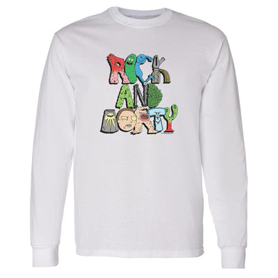 Rick and Morty Word Art Adult Long Sleeve T-Shirt
