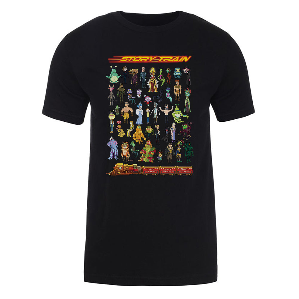 Rick and Morty Story Train Adult Short Sleeve T-Shirt