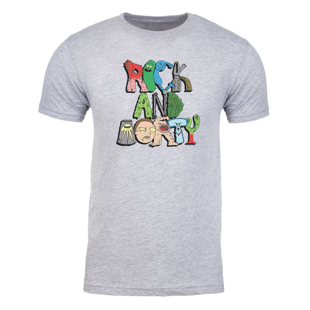 Rick and Morty Word Art Adult Short Sleeve T-Shirt