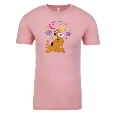 Scooby-Doo Candy Hearts Adult Short Sleeve T-Shirt