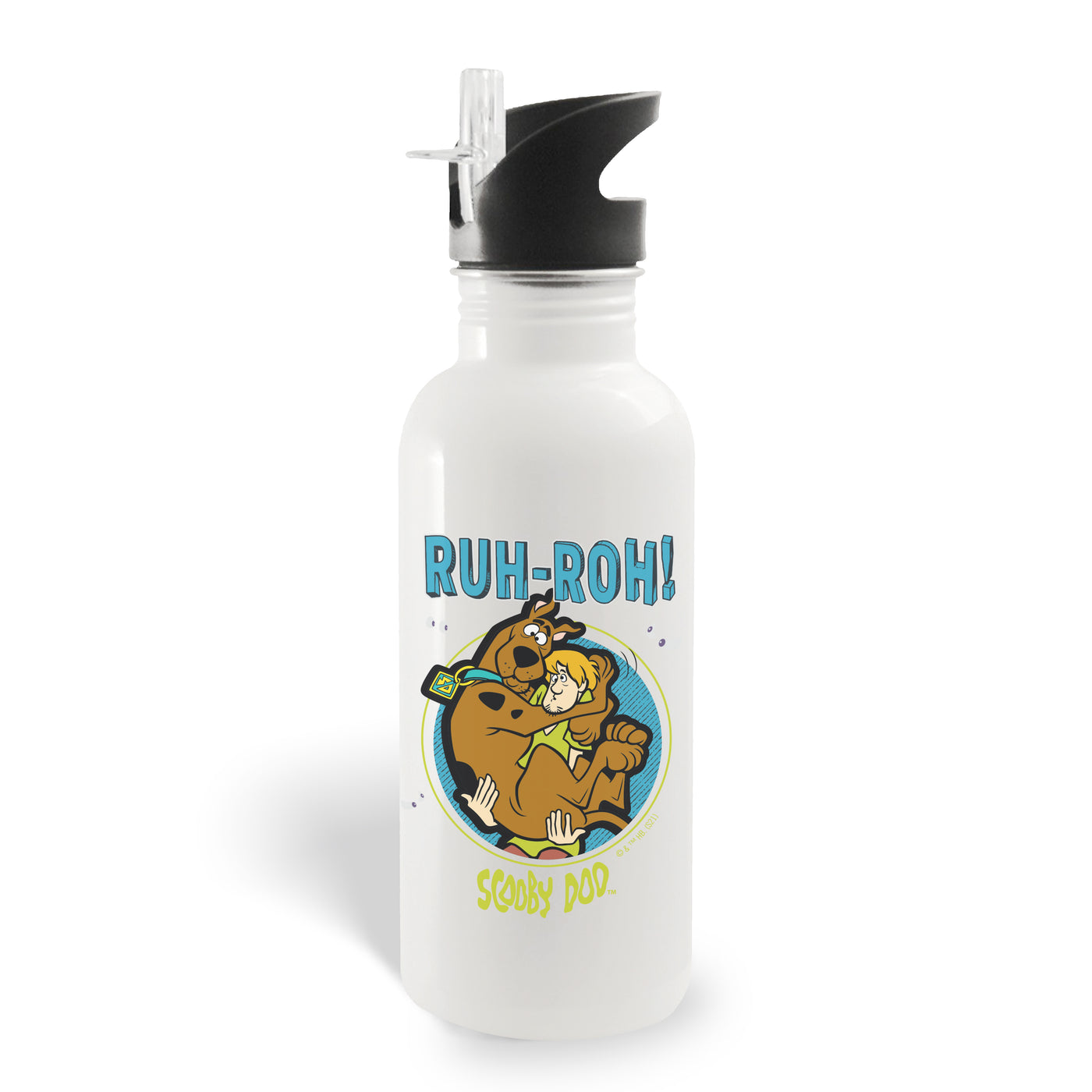 Scooby-Doo Ruh-Roh 20 oz Screw Top Water Bottle with Straw