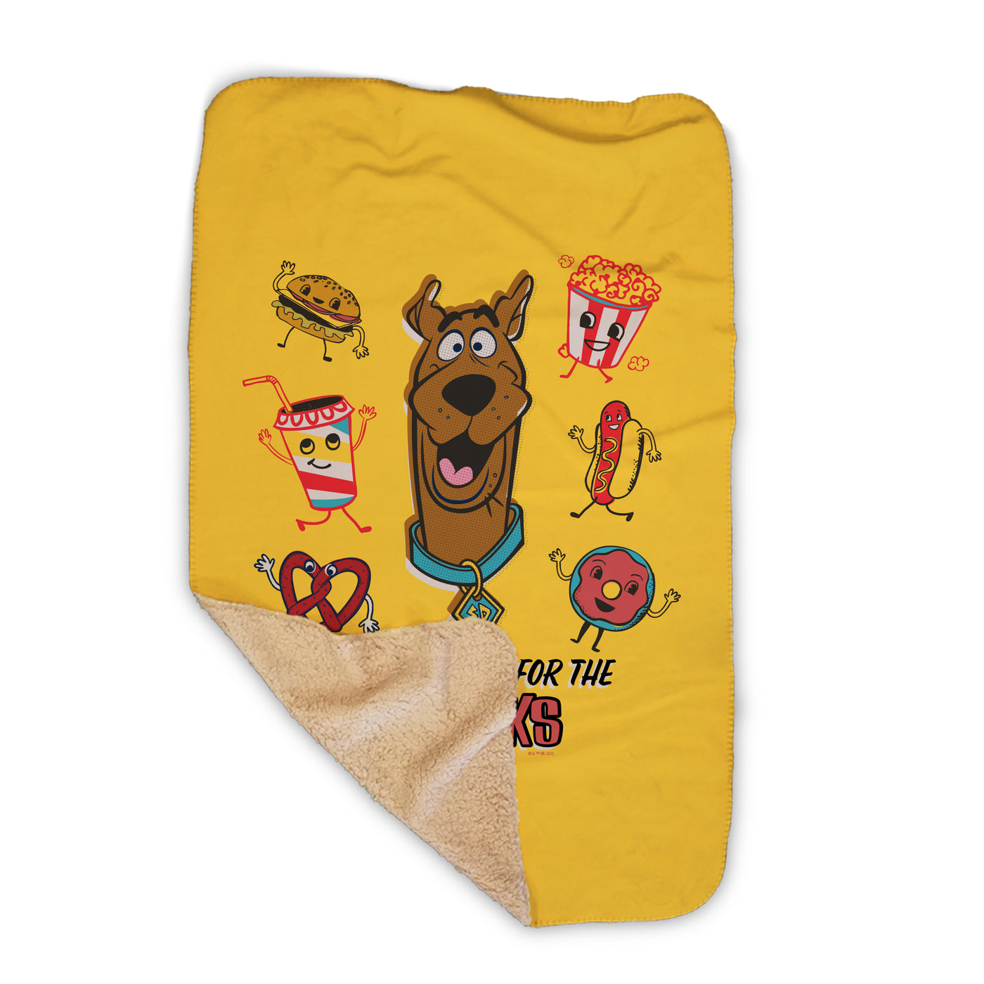 Scooby-Doo I'm Here Just For The Snacks Sherpa Blanket