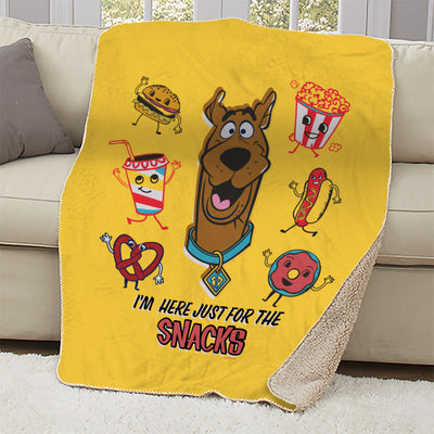 Scooby-Doo I'm Here Just For The Snacks Sherpa Blanket