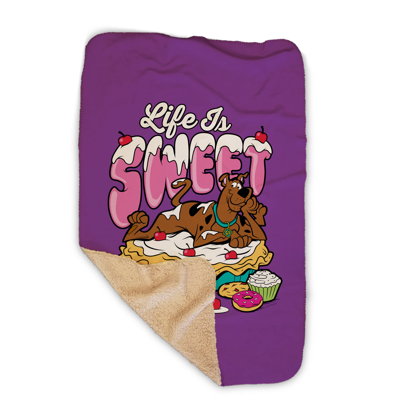 Scooby-Doo Life Is Sweet Sherpa Blanket