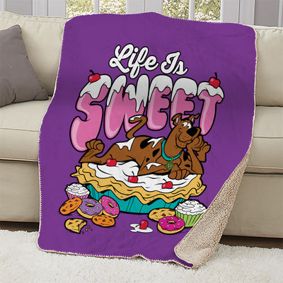 Scooby-Doo Life Is Sweet Sherpa Blanket