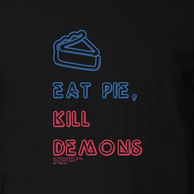 Supernatural Eat Pie, Kill Demons Adult Short Sleeve T-Shirt