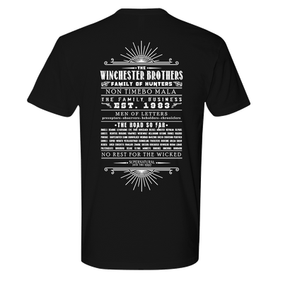 Supernatural Family of Hunters Adult Short Sleeve T-Shirt