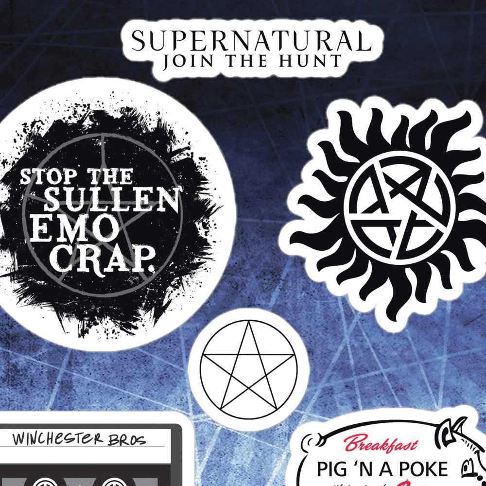 Supernatural Supernatural Sticker PackVinyl Large Deluxe Stickers Variety  Pack - Laptop, Water Bottle, Scrapbooking, Tablet, Skateboard