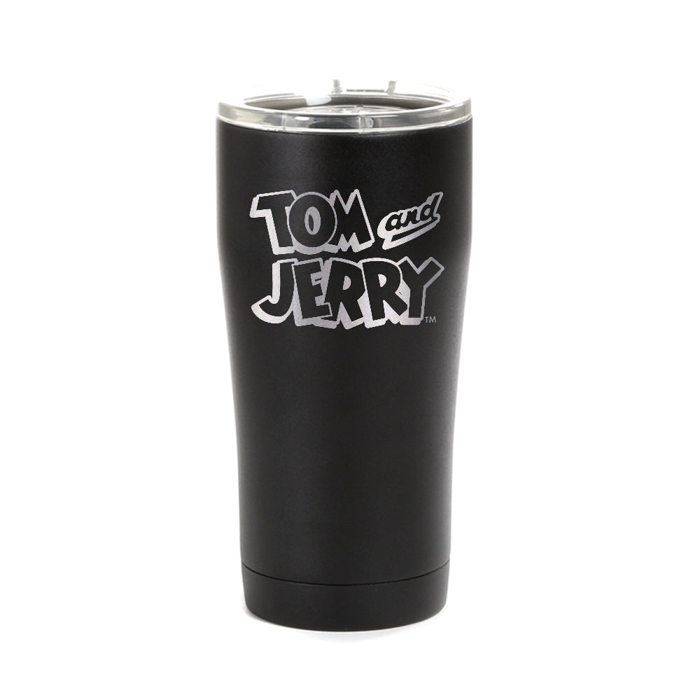 Tom and Jerry BW Logo Laser Engraved SIC Tumbler