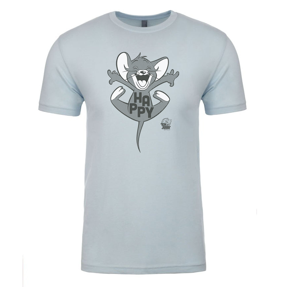 Tom and Jerry Happy! Adult Short Sleeve T-Shirt
